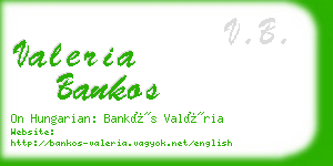 valeria bankos business card